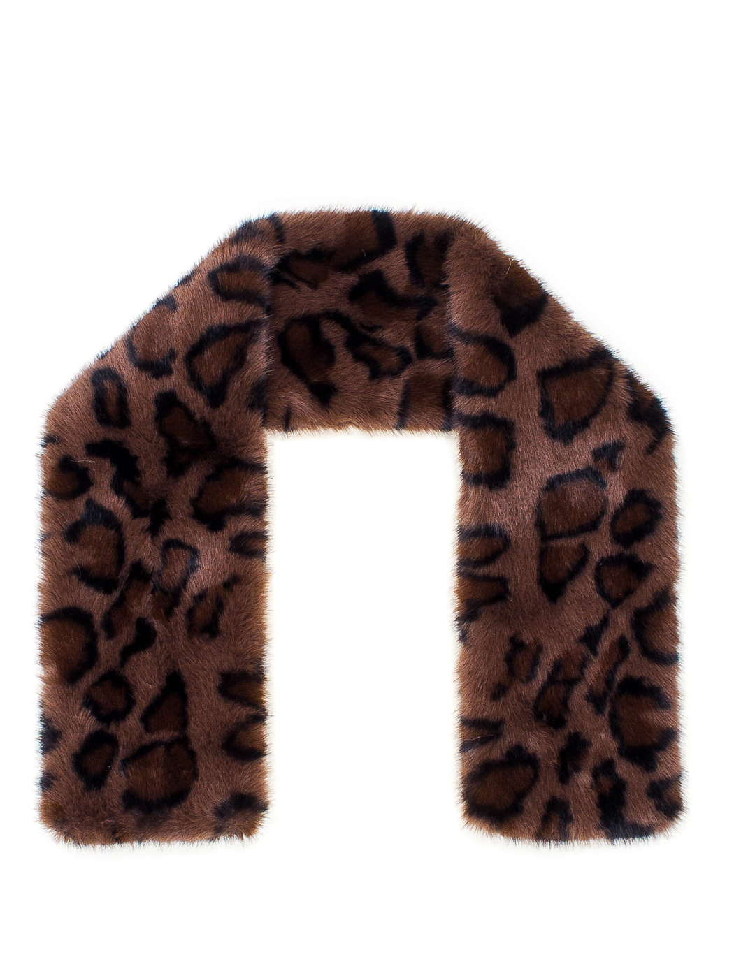 STOLA ANIMALIER ECOFUR,  85X12.5, TG. UNICA - BROWN